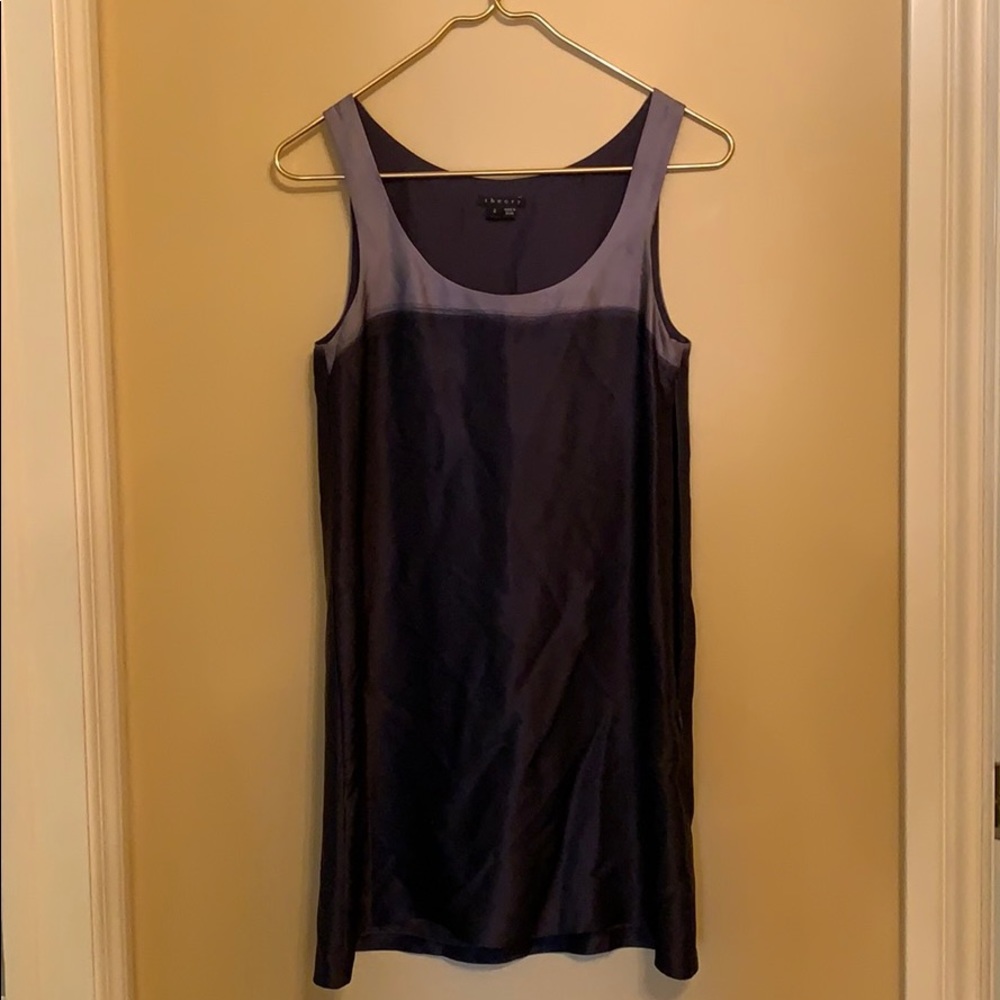 Silk charcoal mini dress